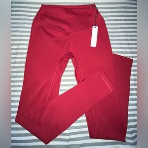 Women's Red High-Waisted Leggings